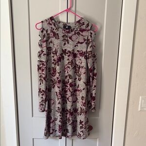 Floral Cold Shoulder Dress